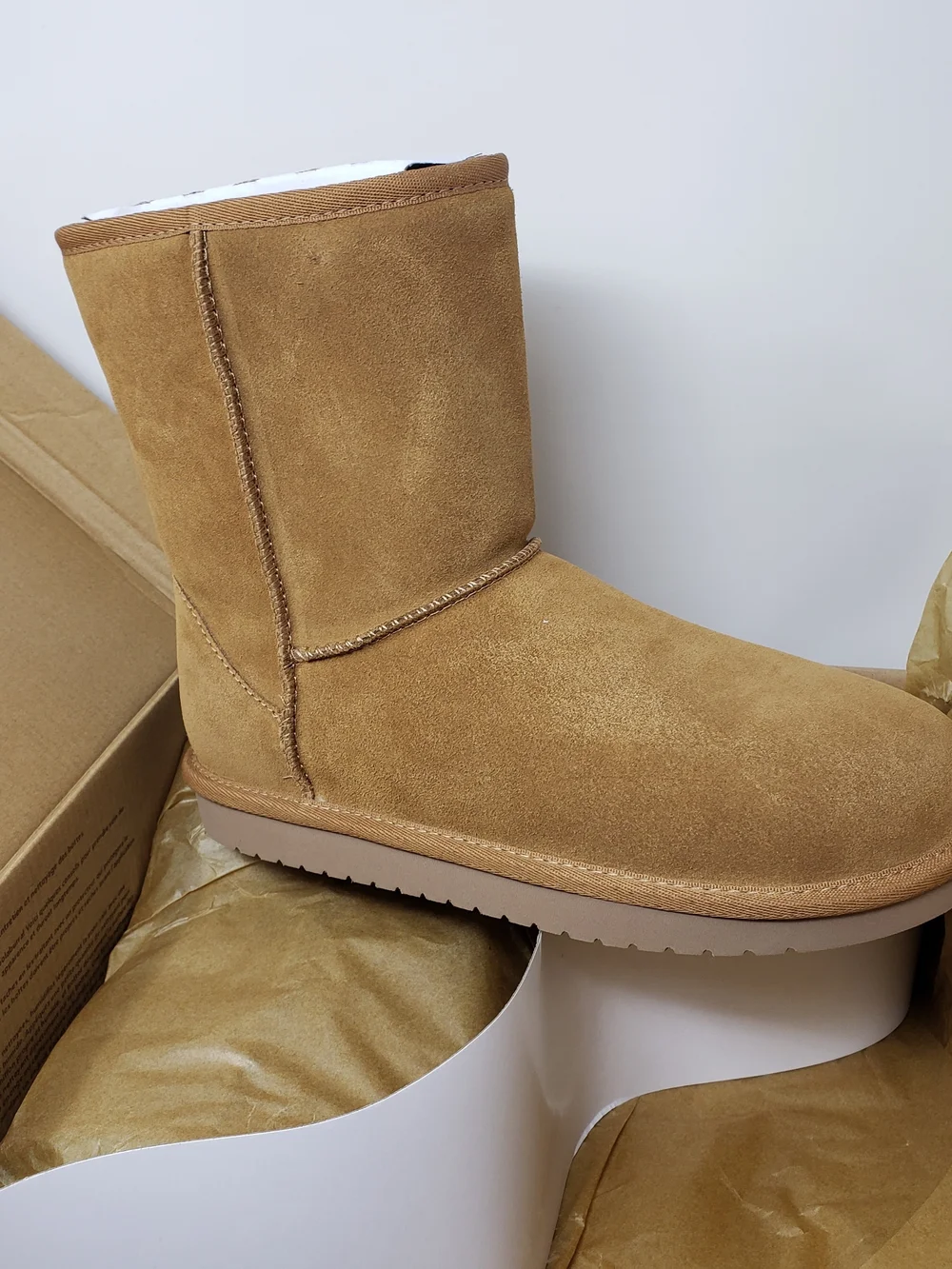 Koolaburra Tan Suede Kids Short Boots